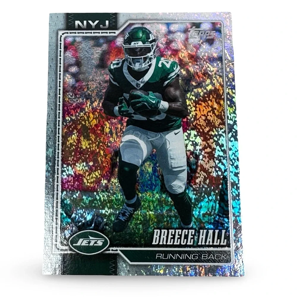 2026 Topps Flaghship Breece Hall 162 New York Jets Running Back Sandglitter Foil